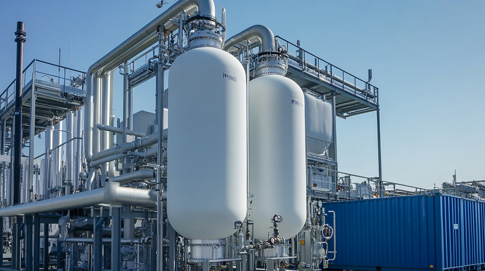 Compresor de tornillo industrial para enfriamiento químico